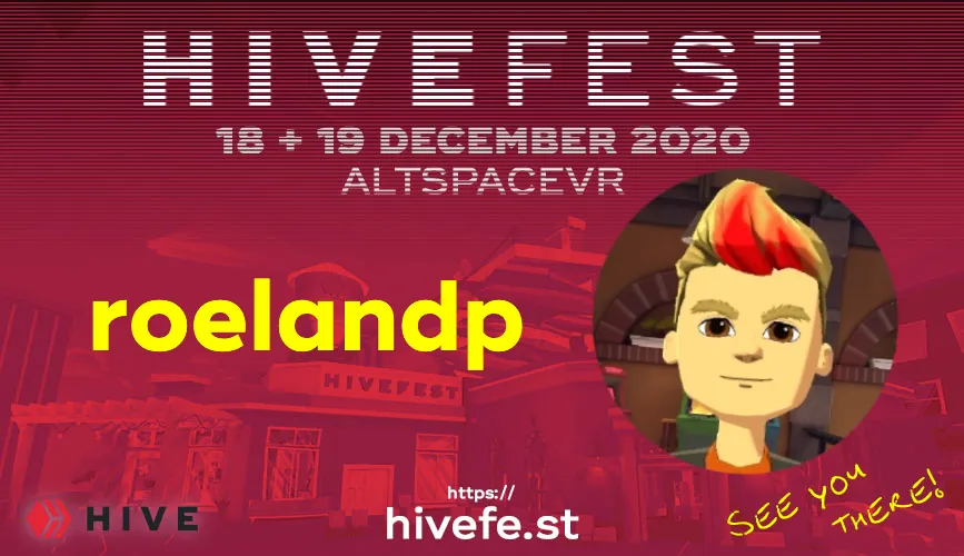 @roelandp is going to HiveFest5
