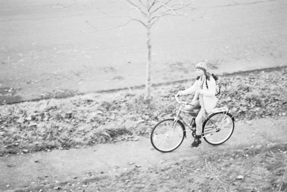 biking in snow