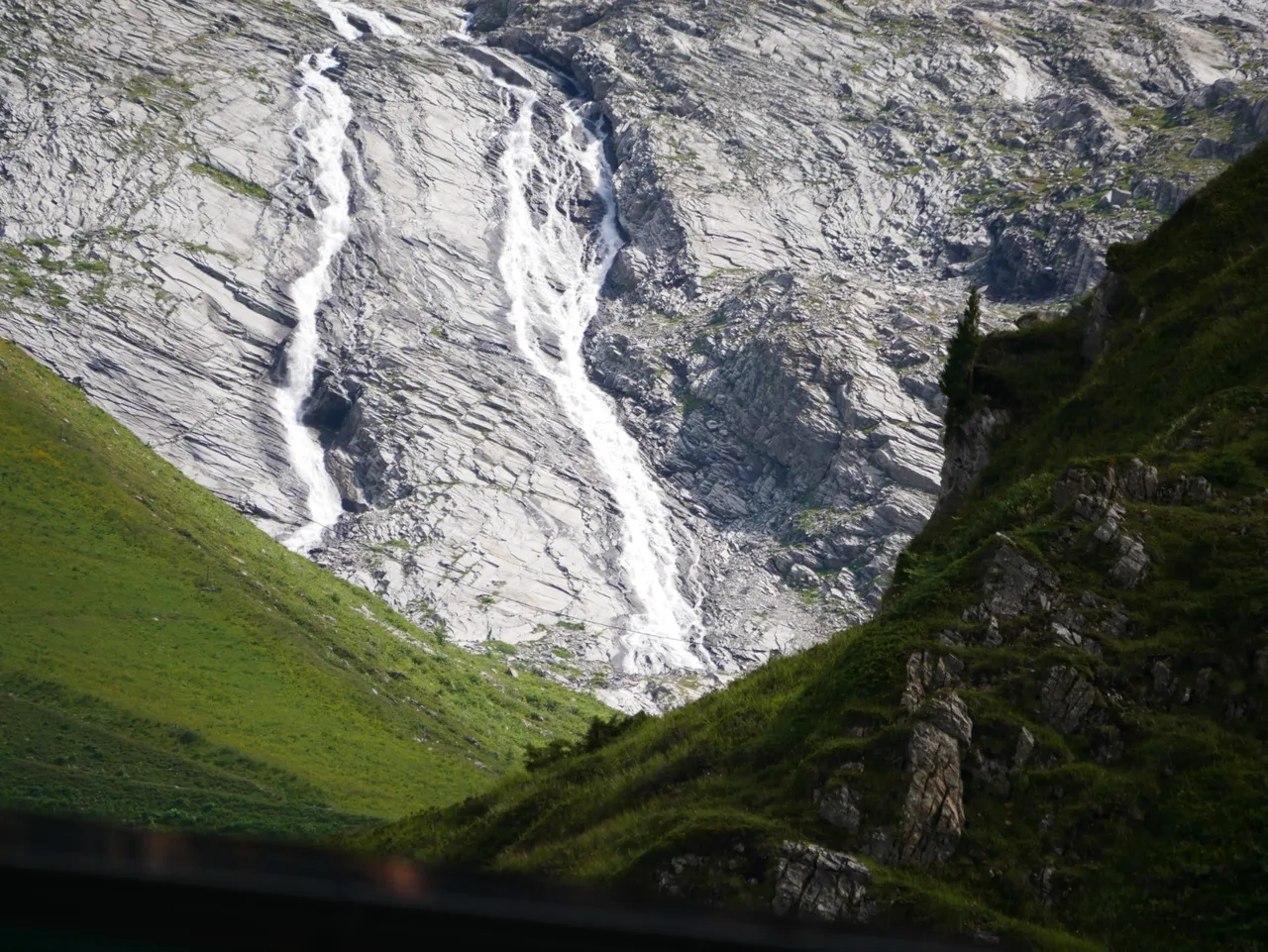 View from the gondola to the Hintertux Glacier