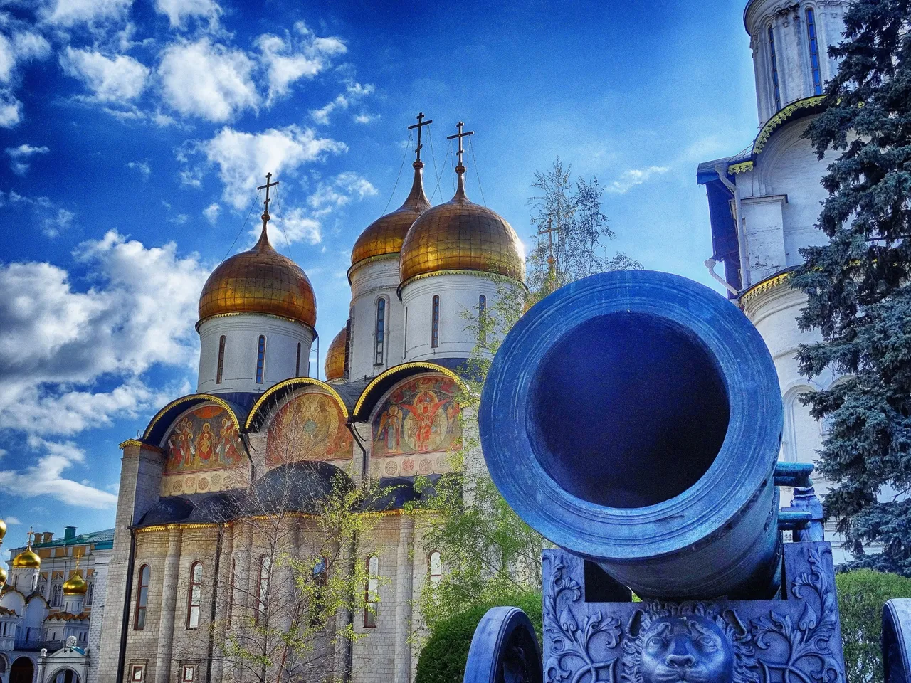 The Tsar Cannon is a large early modern period artillery piece on display on the grounds of the Moscow Kremlin