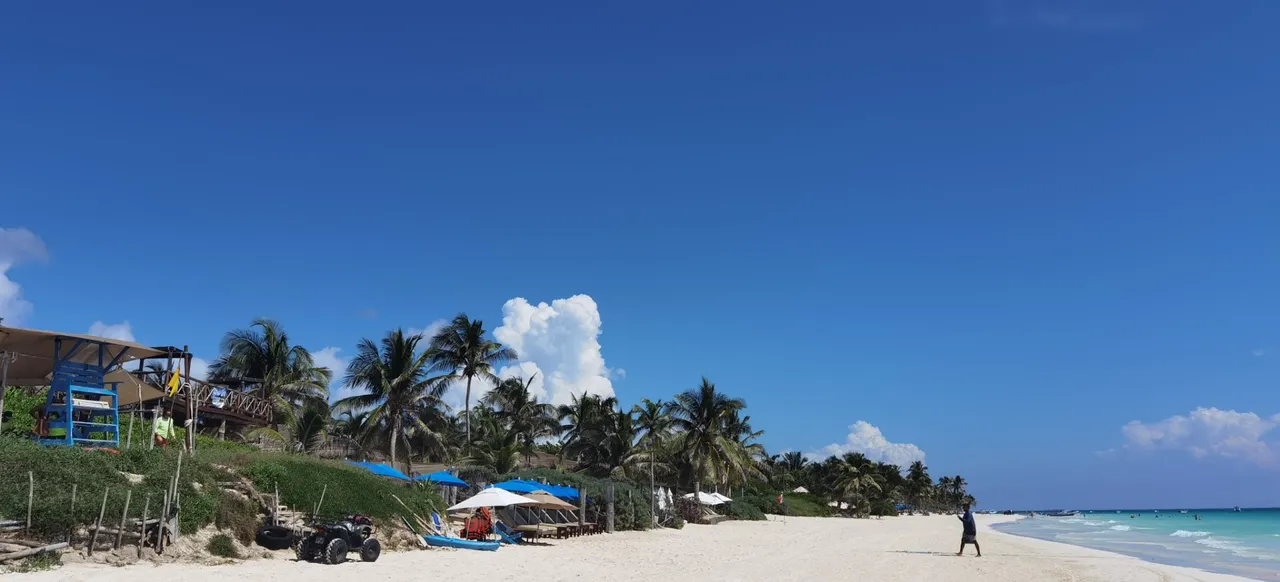 The lovely, empty beach in the morning.