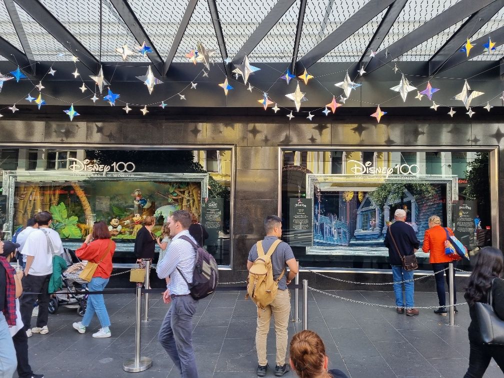 Bourke Street Mall and Myer’s Christmas windows