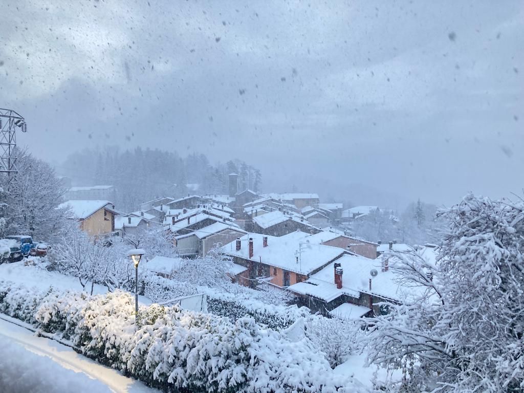 The view from the top of the village
