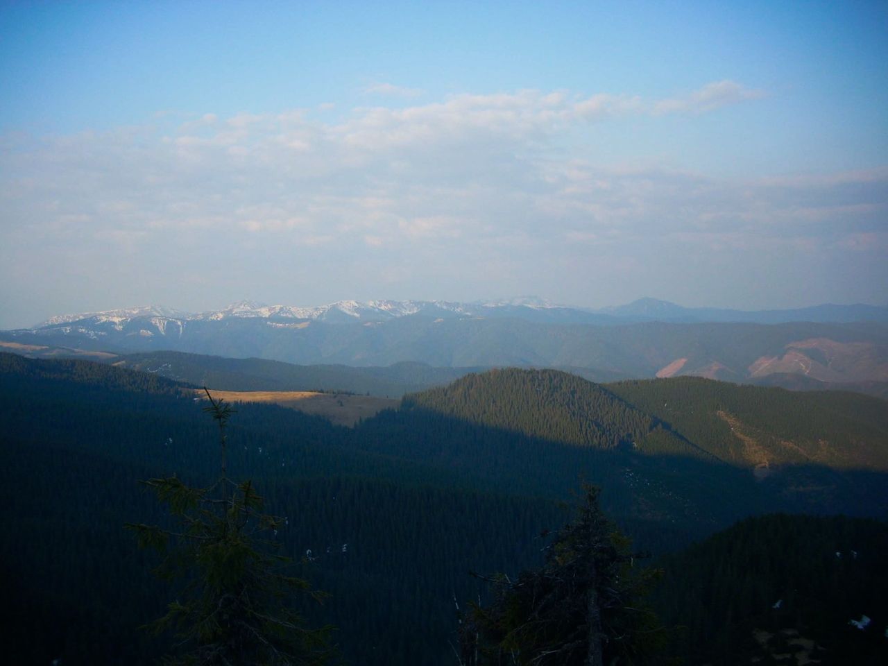 Distant mountains in the morning