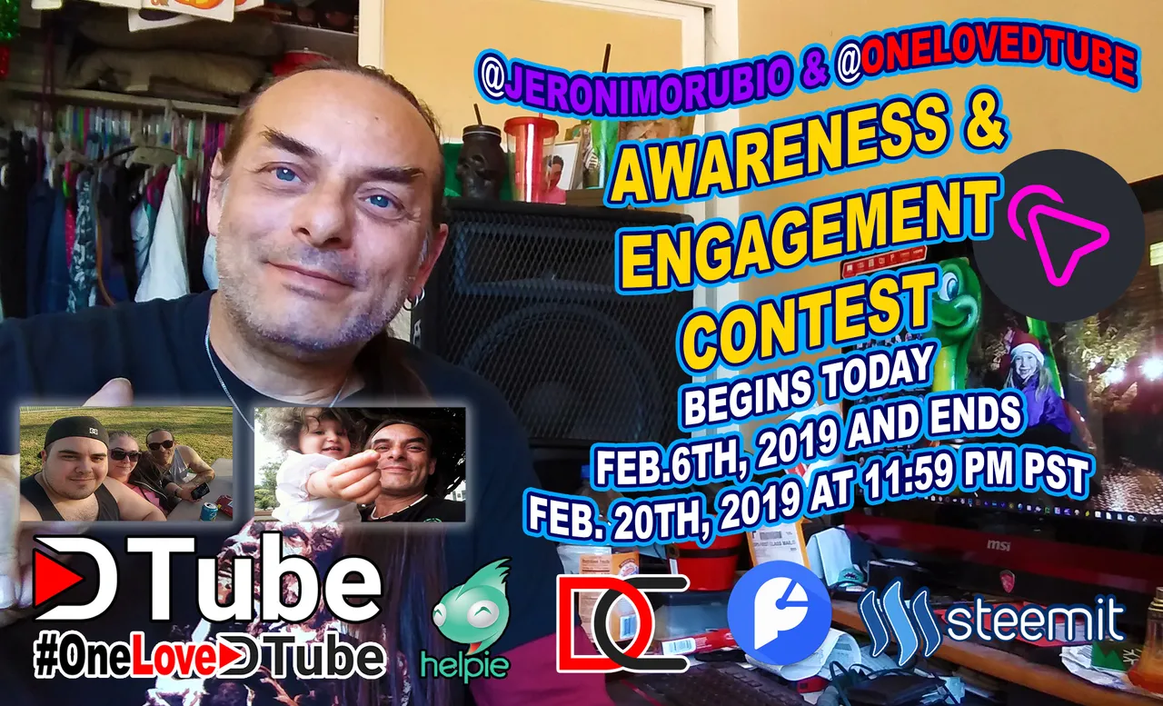 The @jeronimorubio @onelovedtube Collaboration Awareness and Engagement Contest Begins Today Feb. 6th, 2019 and Ends Feb. 20th, 2019 at 1159 pm PST.jpg