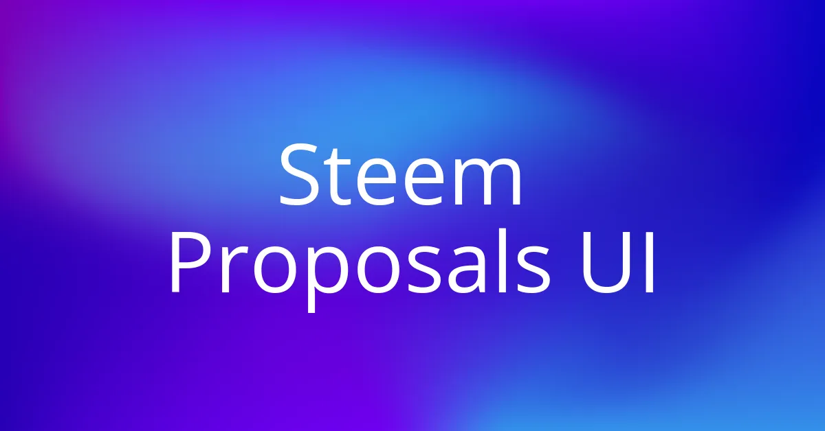 Steem Proposals UI is live on Testnet (1).png
