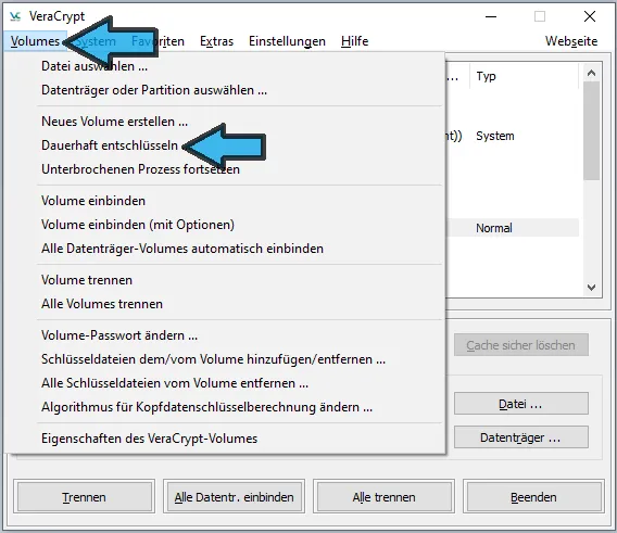 3wählen sie unter volumes dauerhaft entschlüsseln ausmin.png