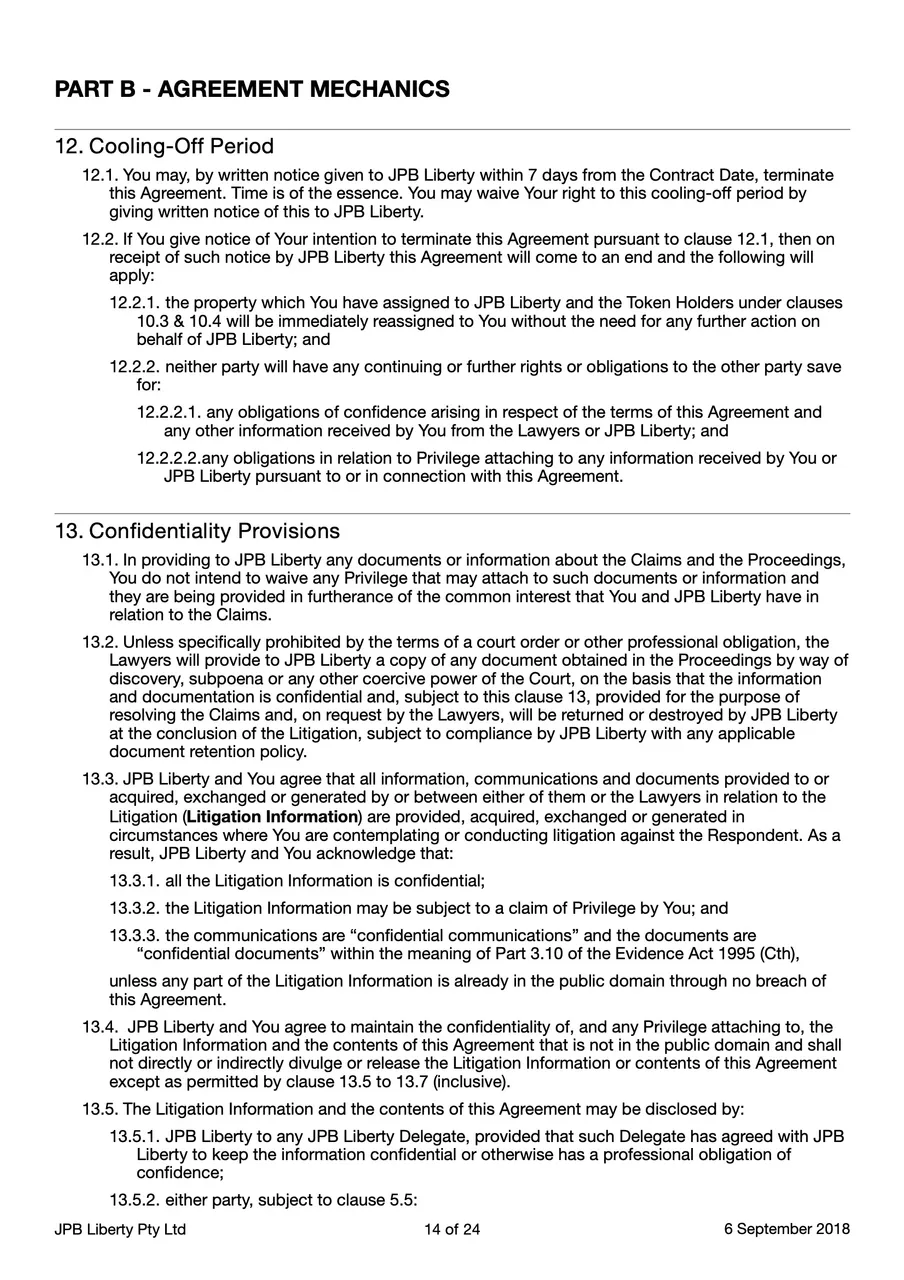 JPB Liberty Web 3.0 Litigation Funding Agreement Ver 1.12 14.jpeg