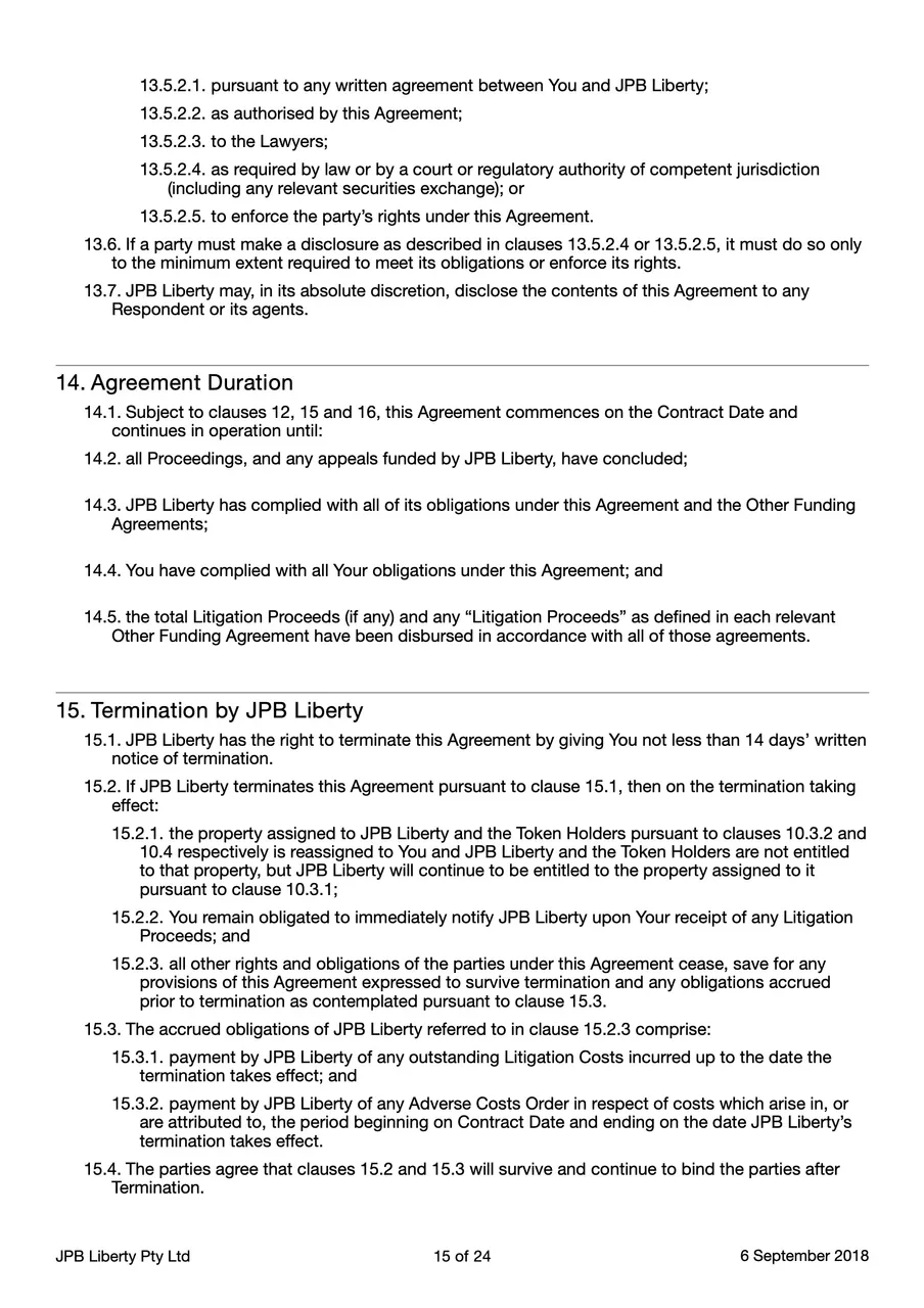 JPB Liberty Web 3.0 Litigation Funding Agreement Ver 1.12 15.jpeg