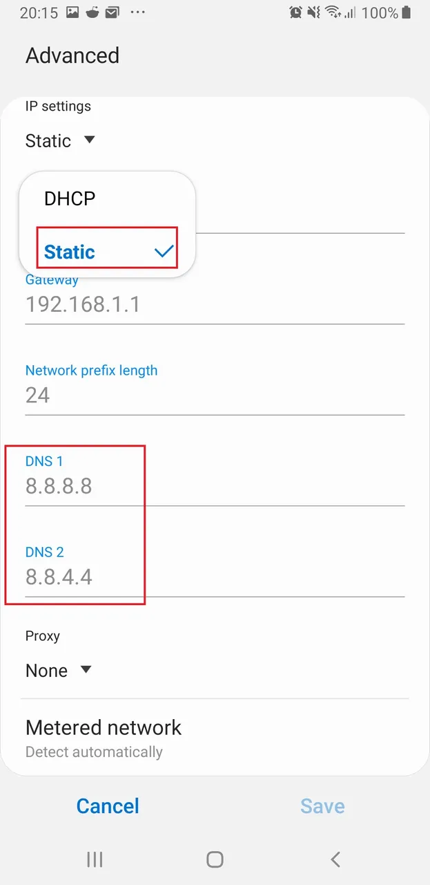 Figure 13. change DHCP to static and set DNS.jpg