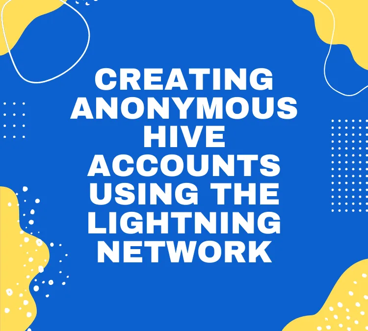 Anonymous Hive Account Sign up