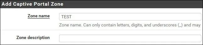 pfsense captive portal zone