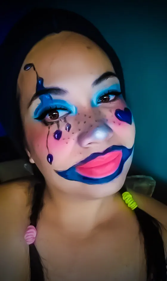 Artistic Makeup Inspired By A Cute Little Clown In Blue💙💙 !!Maqui...