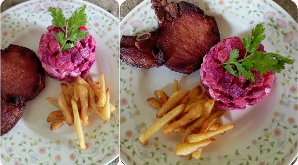smoked-cutlet-accompanied-by-cooked-salad-and-french-fries-chule
