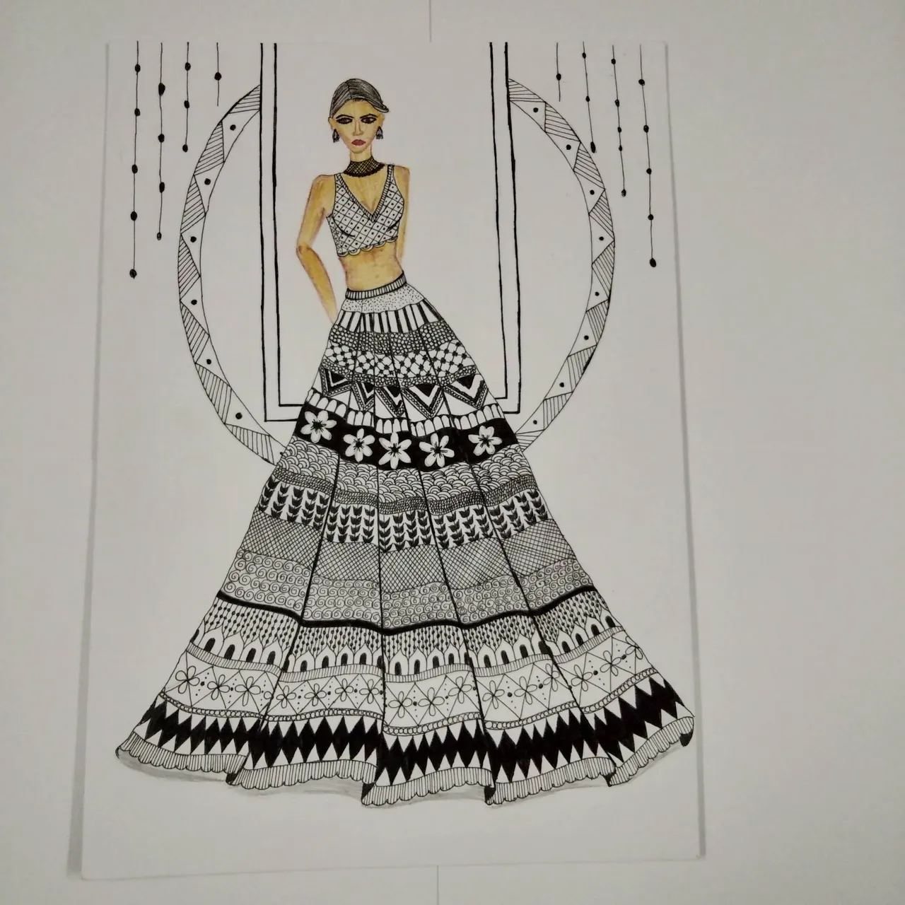 How to Draw a Traditional Bride for Beginner Super Easy | Bride Dress  Drawing | Drawing - YouTube