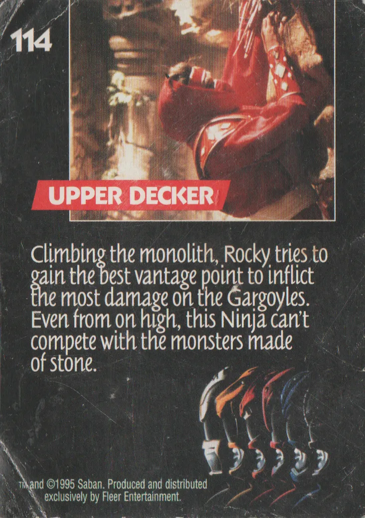 1995 - Power Rangers The Movie - Red Ninja - number 114 - Upper Decker - Rocky-2.png