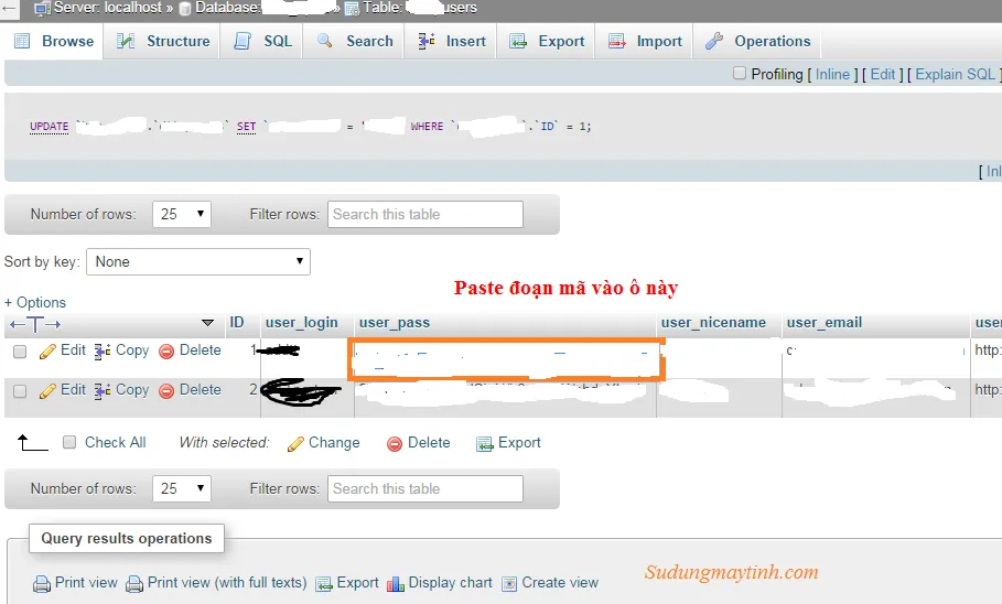 Hướng dẫn khôi phục mật khẩu quản trị Wordpress bằng phpMyAdmin
