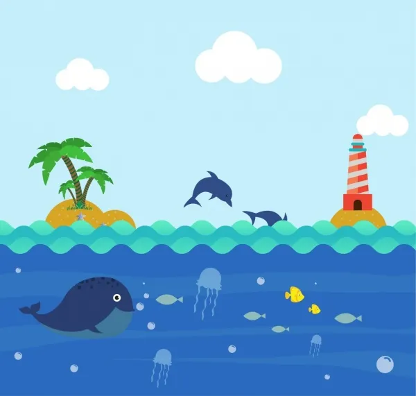 ocean_background_colorful_cartoon_design_playful_dolphin_icons_6828711.jpg