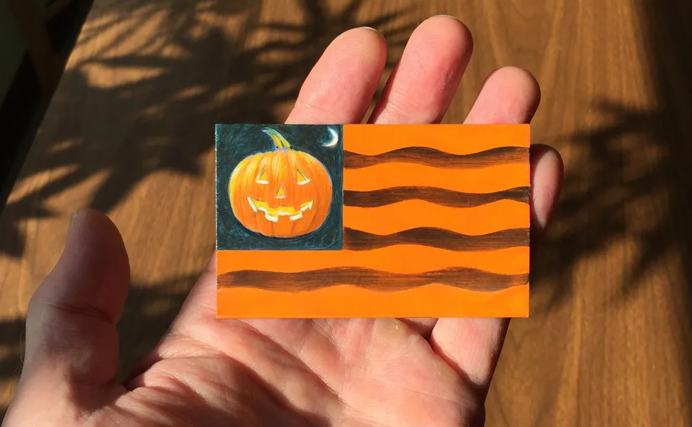 PUMPKIN FLAG HAND 1.JPG