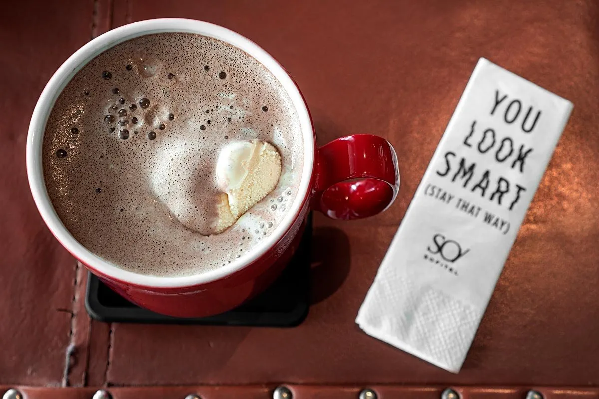 Hot chocolate at Chocolab