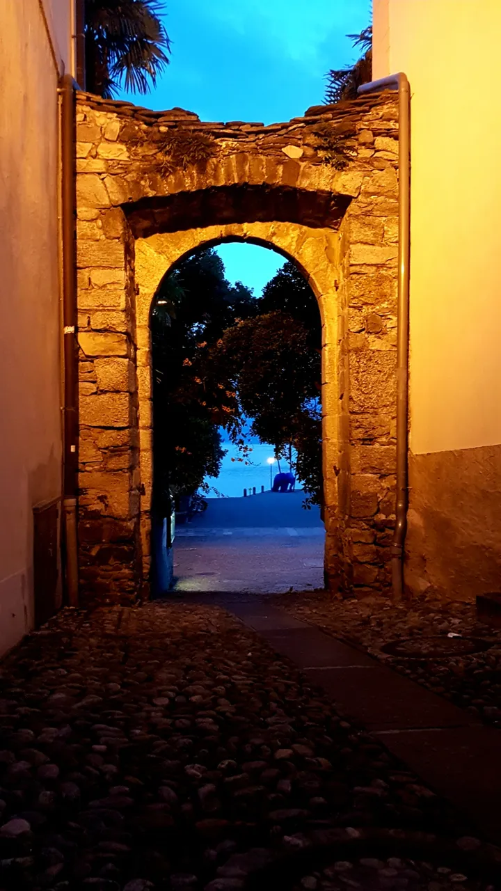 Night views towards the lake