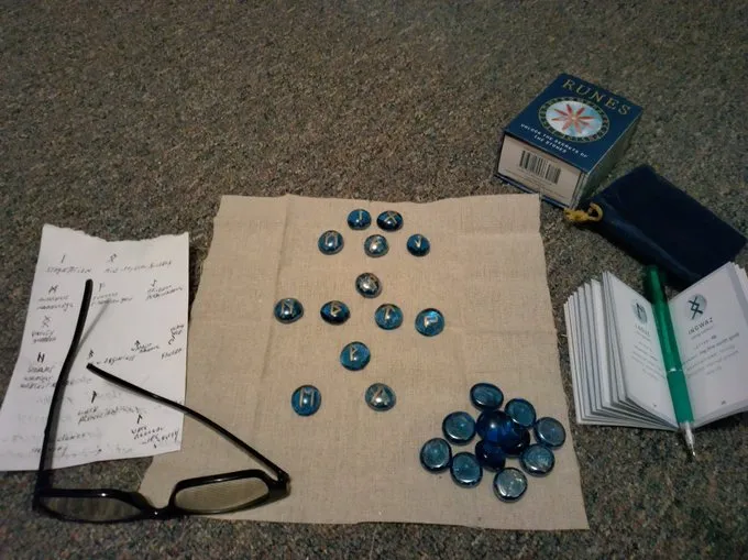 A rune stone spread.