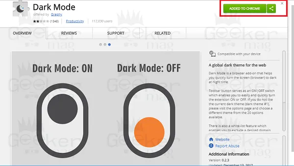 dark mode chrome extension