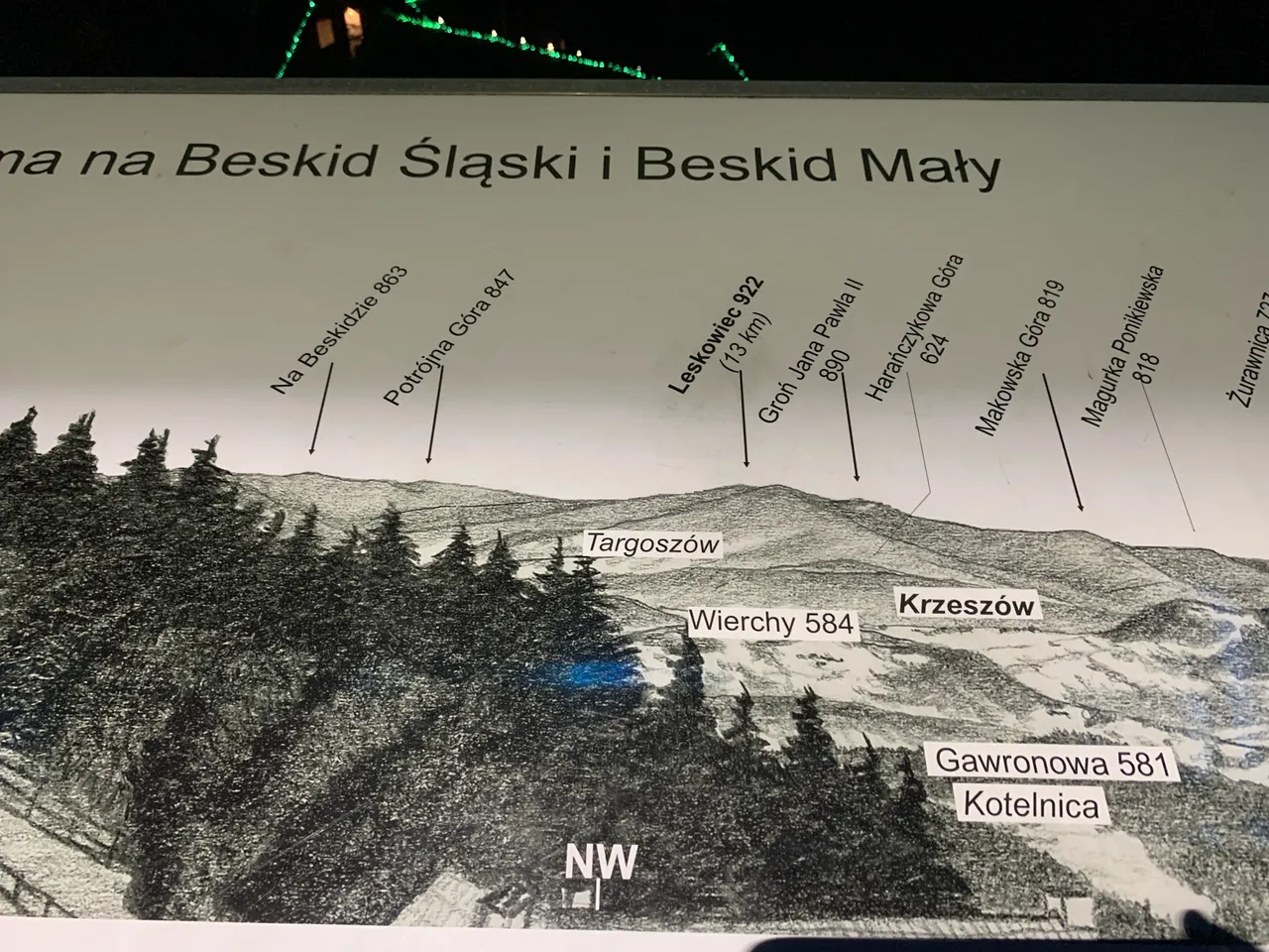 Widok z Surzynówki na Beskid Mały