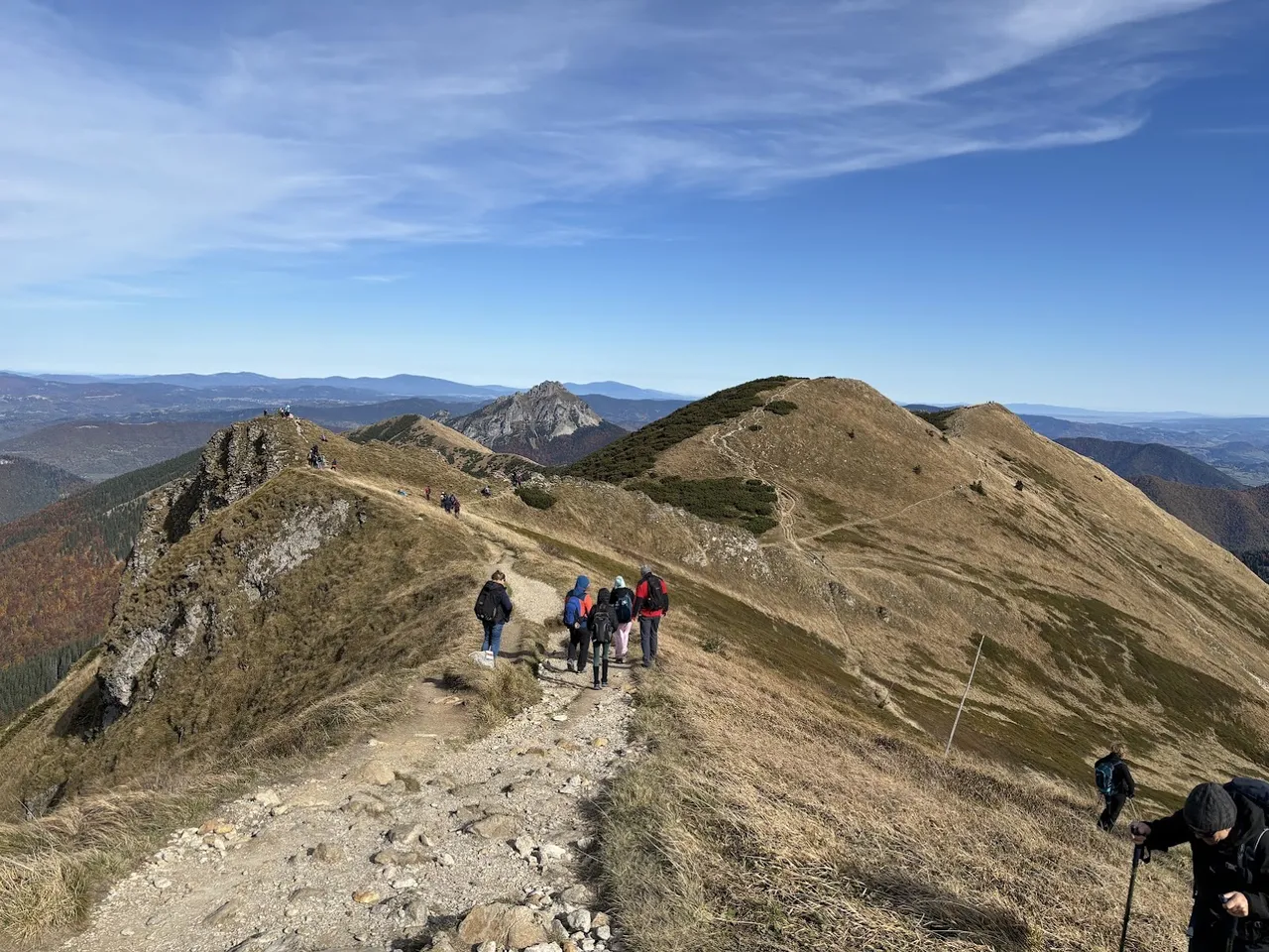 Main ridge of Mala Fatra Mts, Slovakia. The sharp peak in the middle is Velky Rozsutec