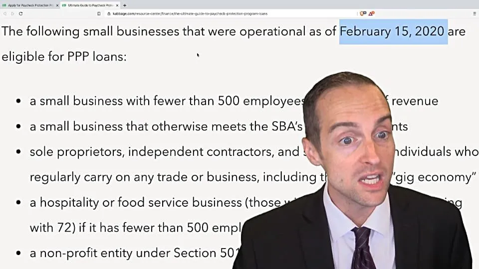 SBA Paycheck Protection Program Loan FAQ and Application Process with Kabbage — 2020 Stimulus Bill!