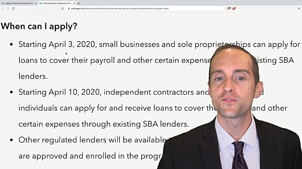SBA Paycheck Protection Program Loan FAQ and Application Process with Kabbage — 2020 Stimulus Bill!