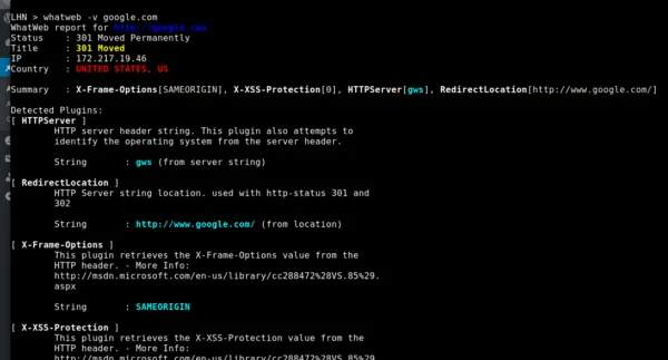 Usage Verbose
