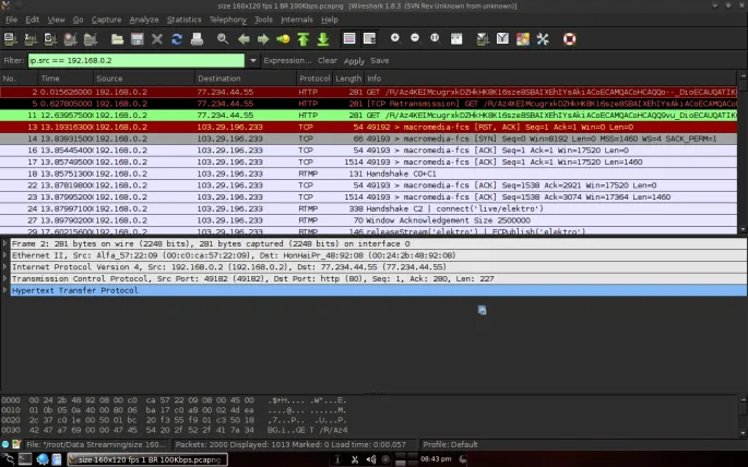 Gambar 3.3 Memasukan perintah penyaringan ip.src == 192.168.0.2.png