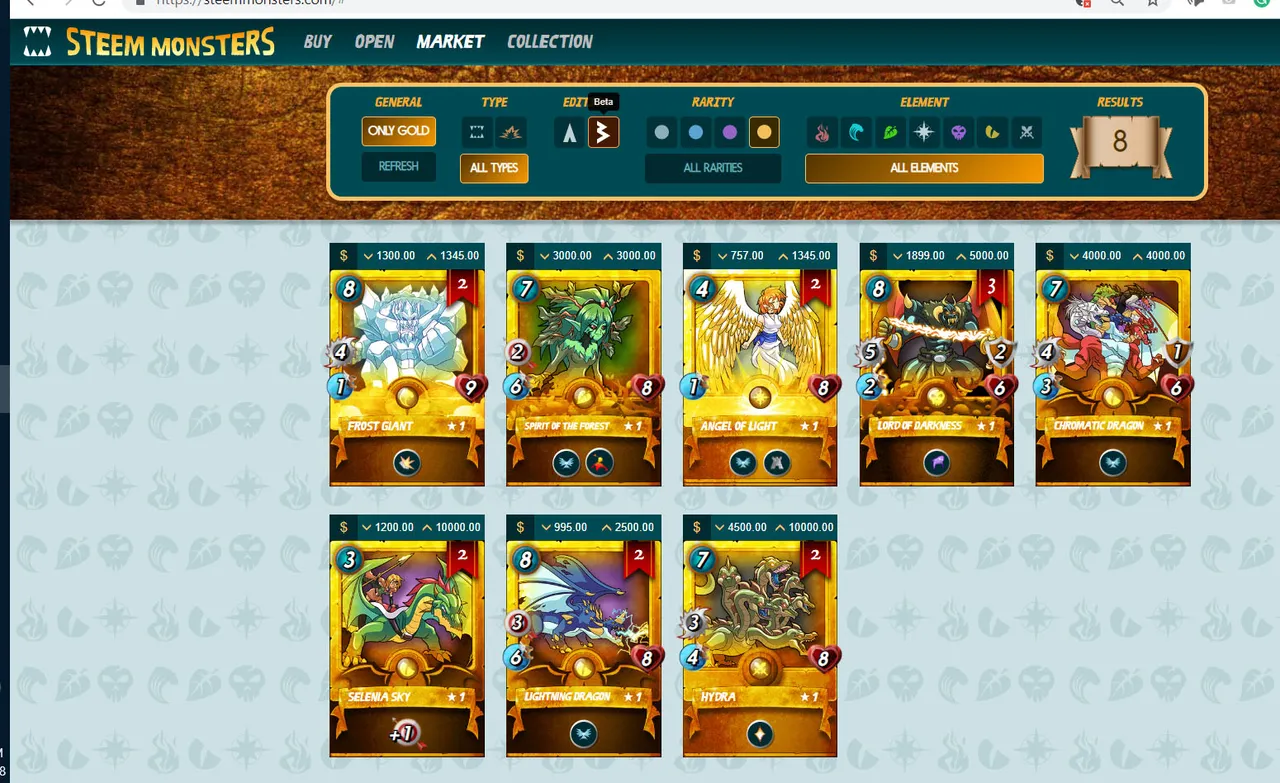 Beta legendary gold prices. .jpg