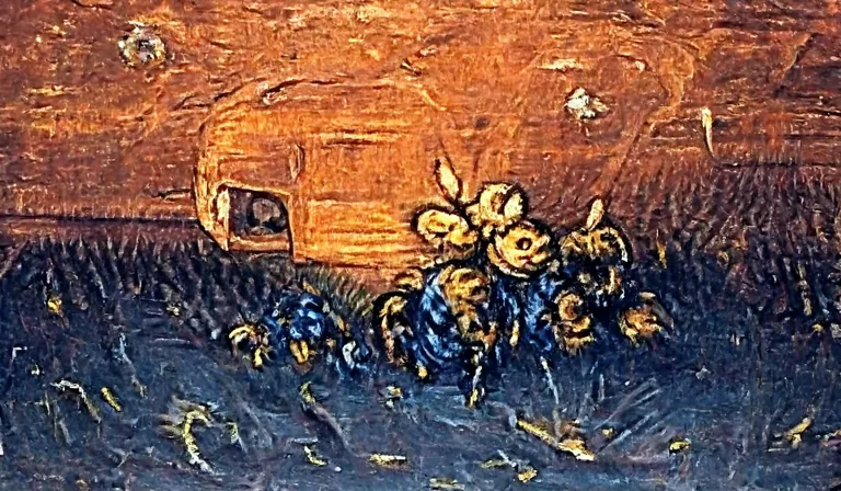 Bees in a Van Gogh s field.png