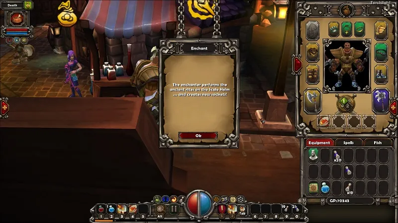 Torchlight Enchant sucess made a new socket on item.jpg