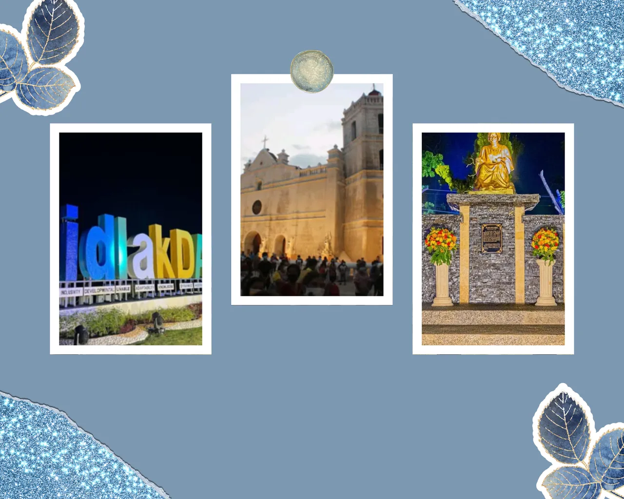 Blue Simple Scrapbook For Dad Photo Collage.png