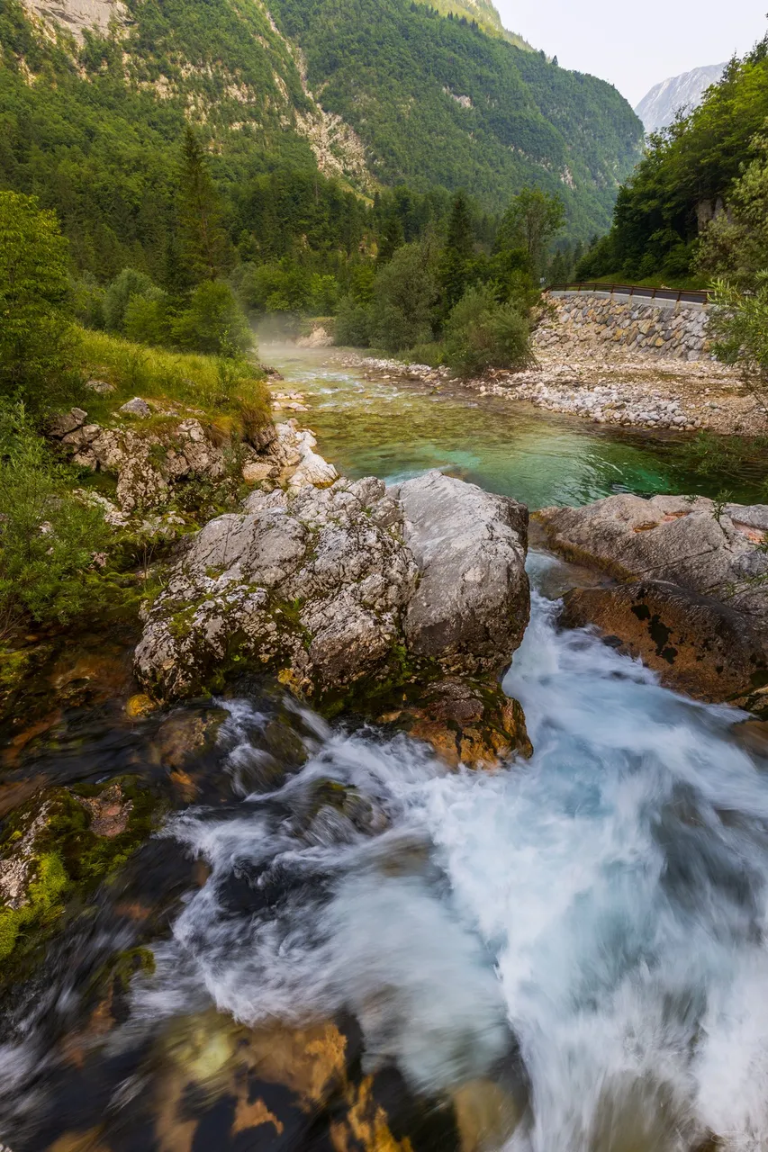 The Lepena River in the Lepena Valley, Slovenia