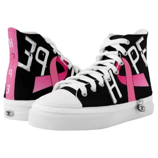 PINK RIBBON HIGH TOP ZIPZ!