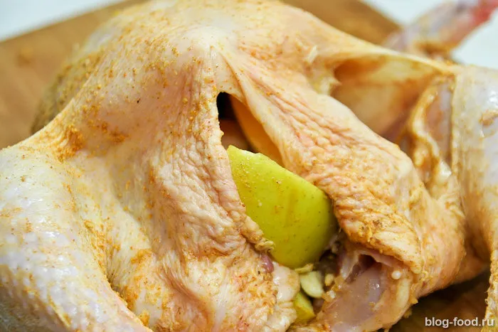 Chicken and apples