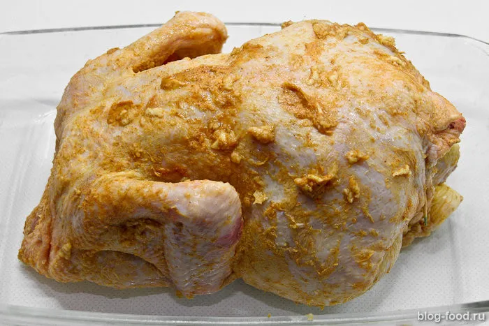Chicken and apples