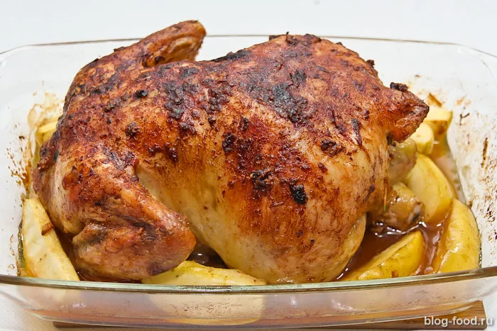 Chicken and apples
