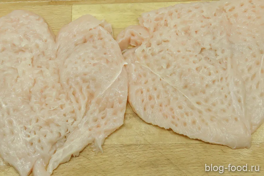 Chicken stuffed with cheese and Basil