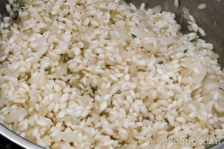 Creamy risotto with mussels