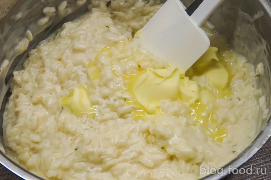 Creamy risotto with mussels
