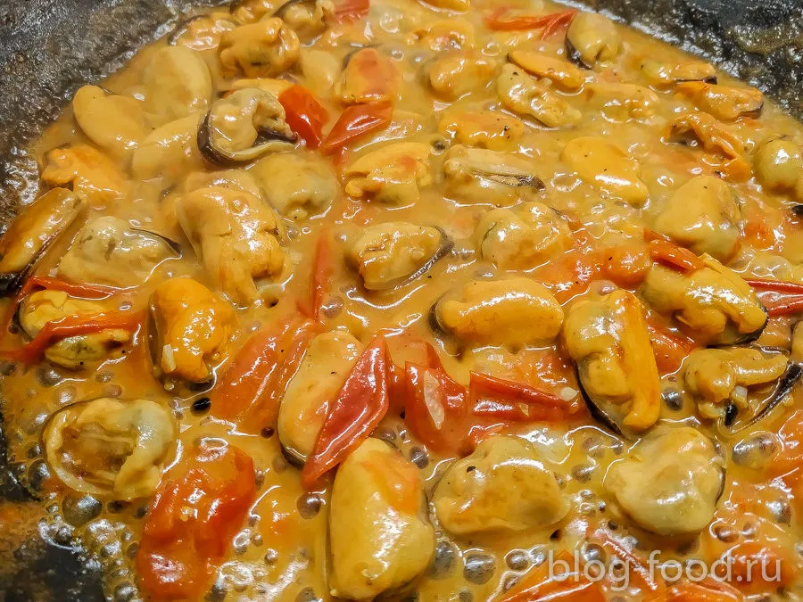 Spaghetti with mussels