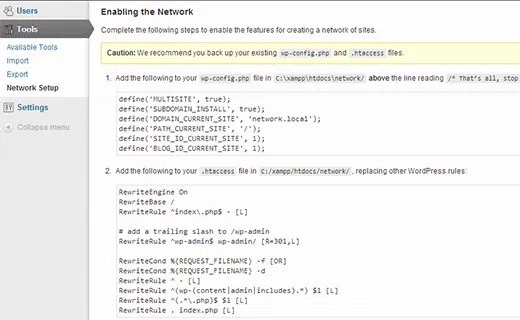 Configuring WordPress Multisite Network