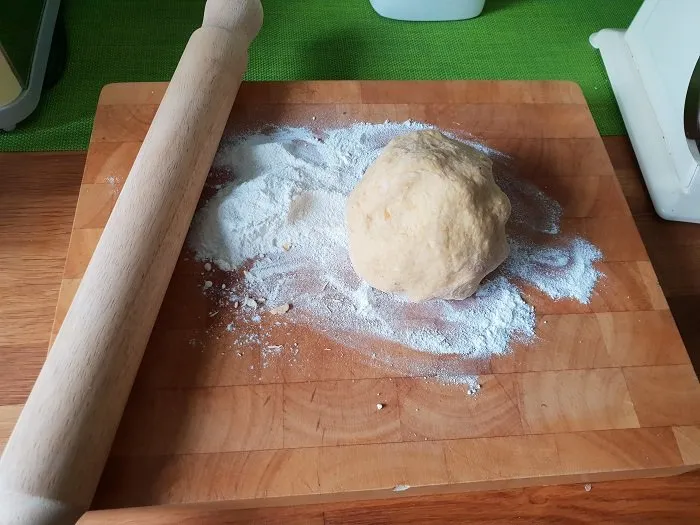 ready to start cutting and rolling out the flatbreads