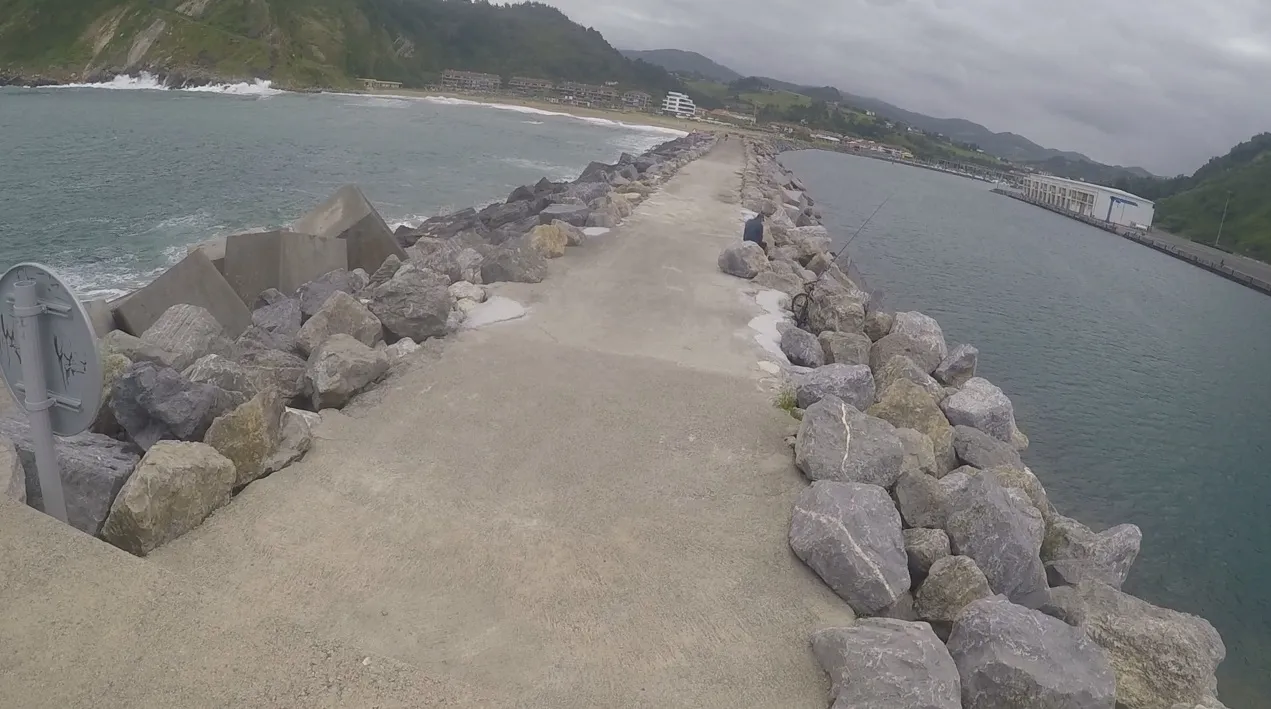 View of the promenade, from the breakwater.