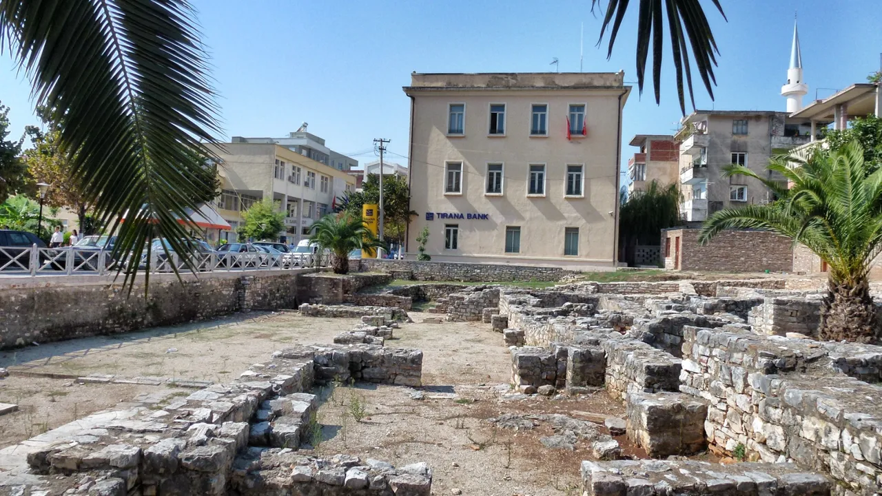 The stones in front are the remains of a roman settlement